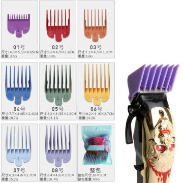 8PCS/Set Multi-color Guide Limit Comb Trimmer Kit Hair Trimmer Clipper Comb Guard Attachment 3-25mm Universal Hair Salon Tool