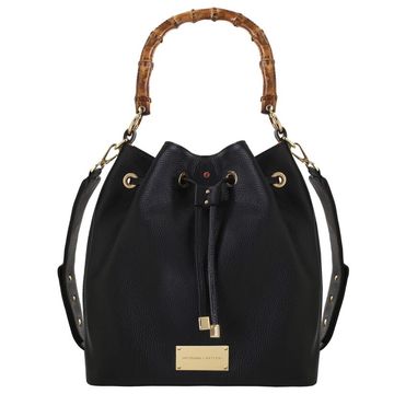 Women's handbag leather bag TWO MRS DRAMA x BATYCKI mousse black