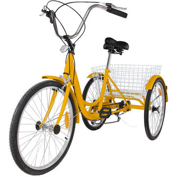 24 Inch Adult Tricycle 6/7 Speed 3 Wheel Bike