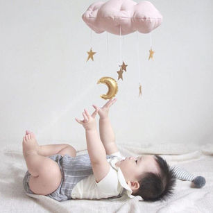 Hanging Decoration Cloud Cushion Moon Star Soft Children Toy for Kid\'s Room