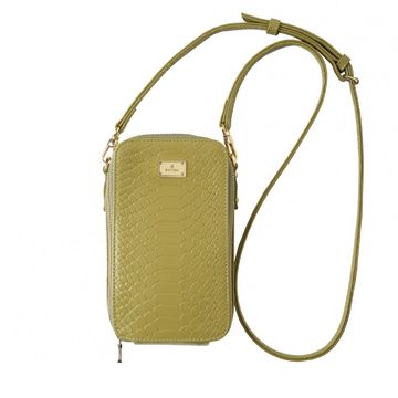 Leather phone case OLIVE python 