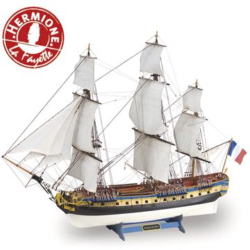 Frigate Hermione La Fayette. 1:89 Wooden Model Ship Kit