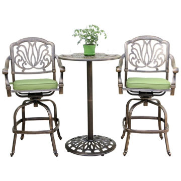Outdoor Balcony Leisure Wrought Iron Table and Chair Set For Bar Cafe Tea Shop