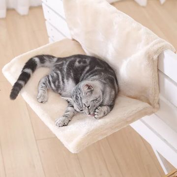 Aerial Cat Hammock Bed for Restful Feline Naps, Easy Washable, Perfect Window Seat for Kittens and Cats