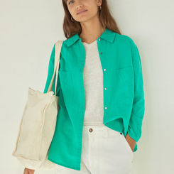 SHIRT WITH FRONT POCKETS GREEN