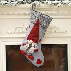 Large Santa Gnome Stockings for Xmas Candy Gift Bag 