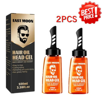 2pcs Men Hair Wax Gel With Comb Lasting Hold Cream Drying Hair Gel Oil Pomade Styling Hair Hair Oil Quick Fluffy Wax 100ML