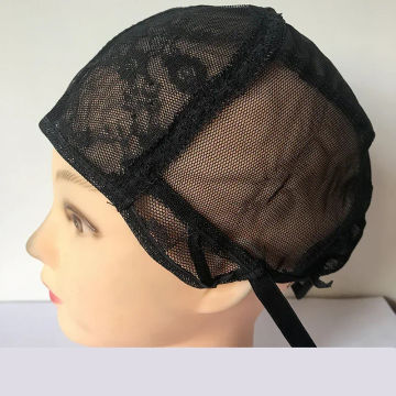 Wholesale Black Double Lace Wig Cap Hairnet For Wigs Making Streching Double Lace Wig Cap For Women Wig Liner Accessories1pcs