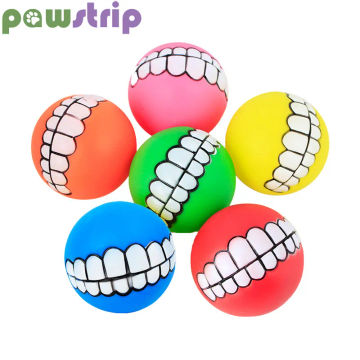 1Pc 7cm Colorful Ball Dog Toy Soft Rubber Puppy Toys Dog Sound Toy Funny Tooth Cleanning Dog Chew Toys Pet Supplies Diameter 7cm