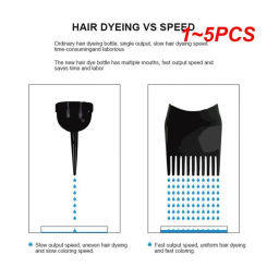 1~5PCS Hair Dye Applicator Bottles Plastic Dyeing Shampoo Bottle Oil Comb Brush Styling Tool Hair Coloring Hair Tools