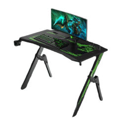 2023 New Boys & Girls Game Table 110cm Green Office Furniture Computer Desk Adjustable Height Carbon Fiber Texture Wide Desktop