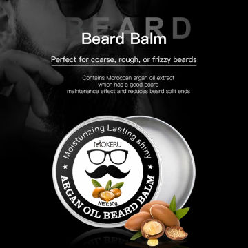 MOKERU 5pcs/lot Lasting Shiny Argan Oil Beard Balm Man Reduce Beard Spilt ends Long-lasting styling Non-greasy
