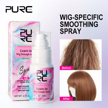 PURC Wig Leave-In Smoothing Spray Conditioner Coconut Oil Repair Dry Prevent Frizz Anti-static Treatment Shiny Wigs Hair Care