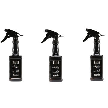 3X 650Ml Hairdressing Spray Bottle Salon Barber Hair Tools Hair Cutting Water Sprayer Black