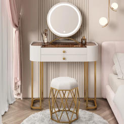 Light Dressing Table Makeup Drawer White Storage Stool Chair Dressing Console Coffee Meuble De Chambre Bedroom Furniture