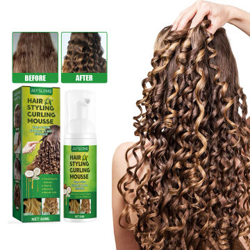 60ml Hair Sculpting Mousse Professional Fluffy Curly Hair Styling Mousse Natural Fluffy Moisturizing Women Haircare Products