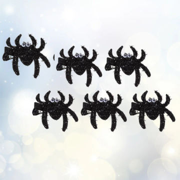 6 Pcs Tiara Spider Barrettes Hair Clip Horror Clips Make up Halloween for Child