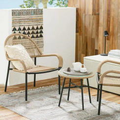 Mwh/nice Man Home Balcony Table And Chair Recreational Cane Combination Nordic Three-piece Suit Small Family Tea Small Balcony D