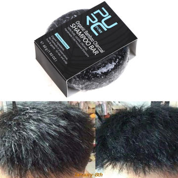 55g Soap Hair Darkening Shampoo Bar Face Hair Body Shampoo Natural Organic Hair Conditioner Repair Gray White Hair Color Dye