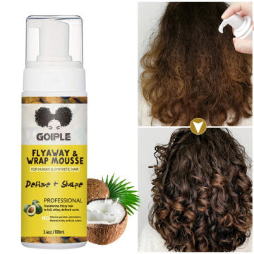 100ML Small Size Natural Hair Styling Foam for Curls Wigs Locs Edges Organic Hair Mousse for Curly Hair