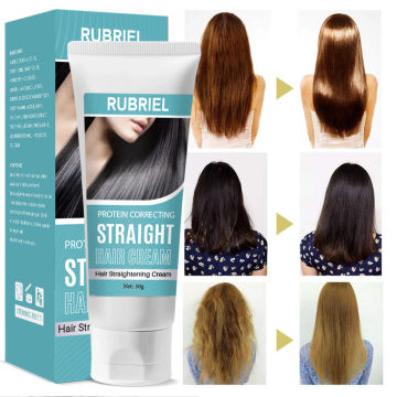 Hair Straightening Cream Non-HarmingWashable Straightening Softener Leave-In Softener Protein Straightening 1 Comb Straightening