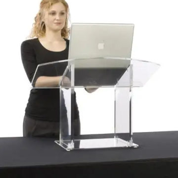 Free Shipping modern Customized Acrylic desktop lectern  Acrylic Pulpit Tabletop Lectern Clear Plexiglas Podium