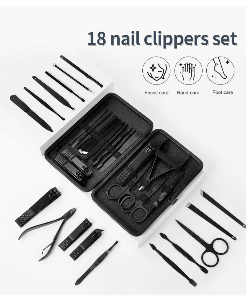 Description Picture 3 of itemStainless Steel Manicure and Pedicure Kit with Nippers, Trimmer, and Travel Case for Professional Nail Care