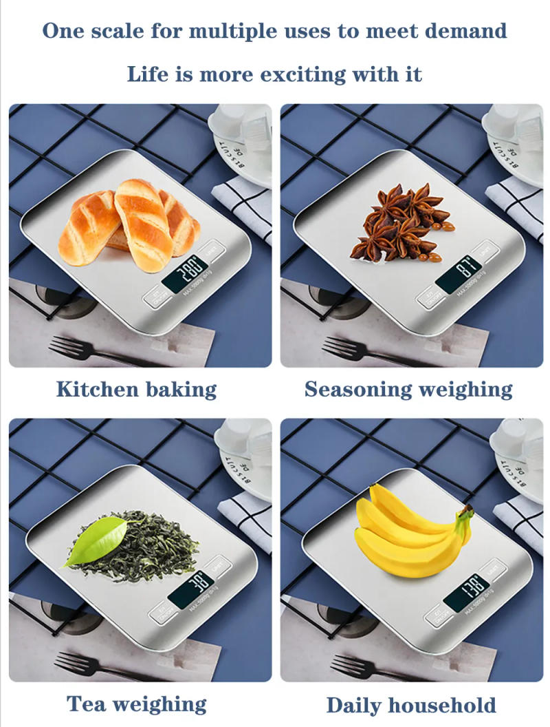 Description Picture 5 of itemPrecisionPal Stainless Steel Kitchen Scale: LCD Electronic Scales for Accurate Food, Diet, and Postal Weighing