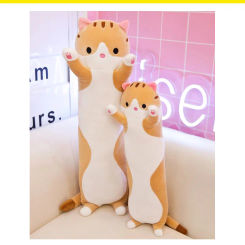 0/70cm Cute Soft Long Cat Plush Toys - Stuffed Pause Office Nap Pillow, Bed Sleep