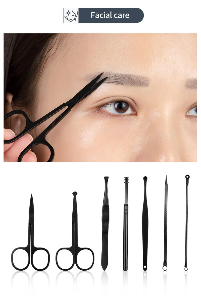 Description Picture 6 of itemStainless Steel Manicure and Pedicure Kit with Nippers, Trimmer, and Travel Case for Professional Nail Care