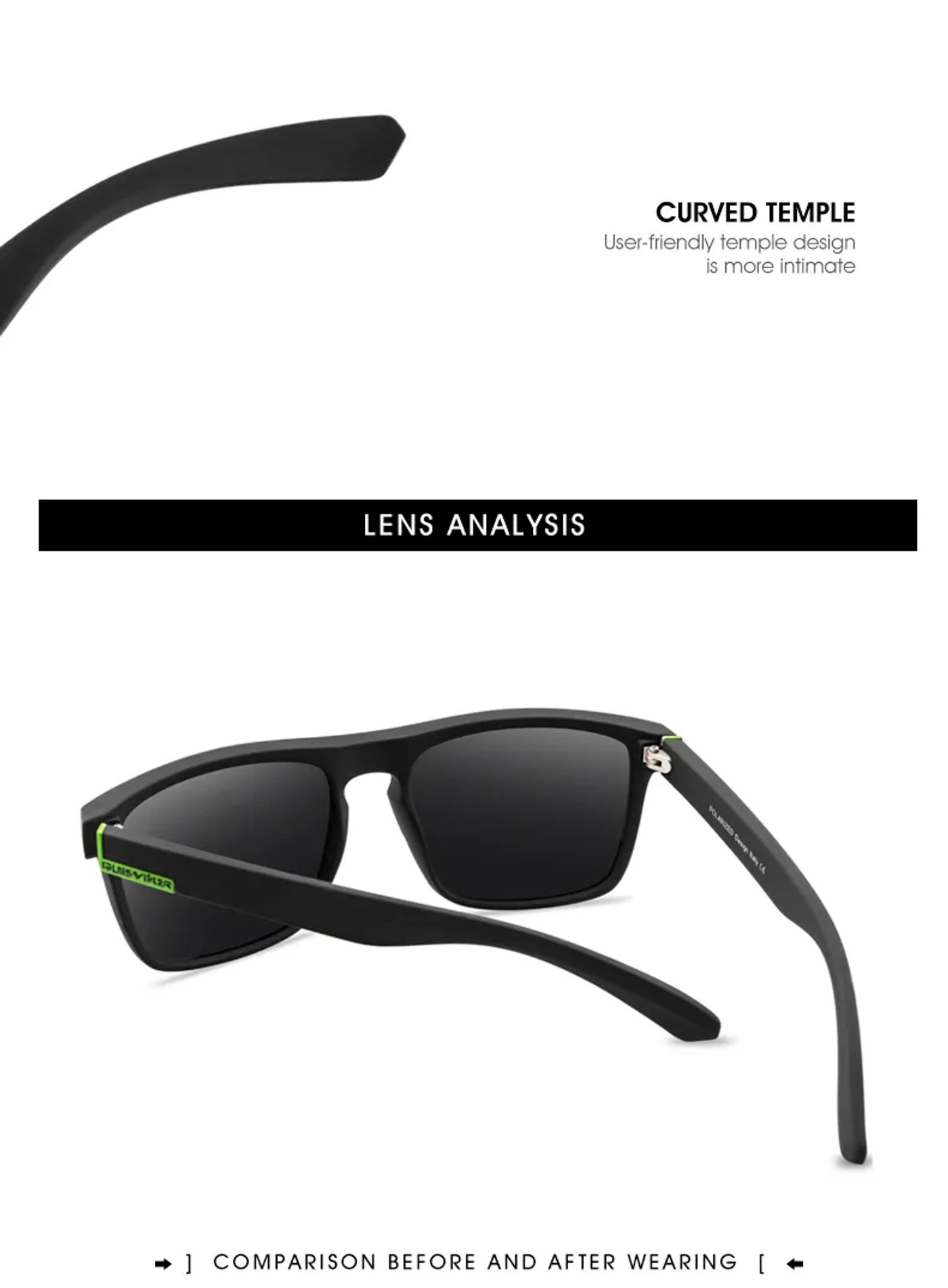 Description Picture 4 of itemPolarized Sport Sunglasses for Men and Women - Ideal for Fishing, Sun Goggles for Camping, Hiking, and Driving - Brand New Eyewear