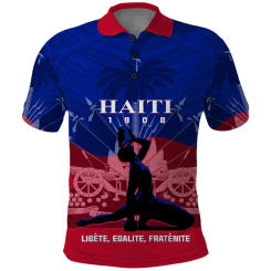 3D Printed Polo Shirts For Men Haiti Negre Marron With Coat Of Arms Polo Shirt Trendy Polynesian Short Sleeve Tops Clothes Women