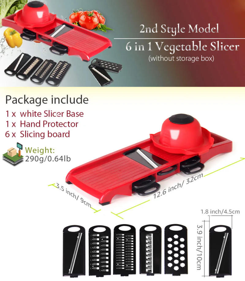 Description Picture 5 of itemVegetable Cutter with Steel Blade Slicer - Potato Peeler, Carrot Cheese Grater - Essential Kitchen Accessories