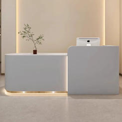 White Church Pulpit Front Desk Lectern Restaurant Tables Hair Salon Standing Office Shop Counter Bar Hair Salon Bureau Furniture