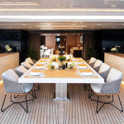 Outdoor tables and chairs rattan anti-corrosion wood pineapple restaurant leisure garden open-air furniture