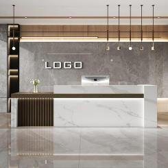 Ladder Desk Reception Offices Lecture Stand Podium Display Reception L Shaped Mueble De Recepcion Beauty Saloon Furniture