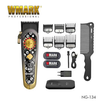 2024 New WMARK NG-134 Wireless Charging Hair Clipper Professional Hair TrimmersType-C Interface Hair Cutter with Base