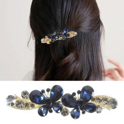Hair Pin Bow Hairpin Bridal Accessories Rhinestones Clip Tie Barrettes for Women Thick Temperament Styling Aesthetic Bride