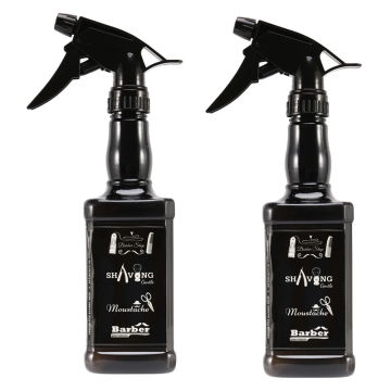 2X 650Ml Hairdressing Spray Bottle Salon Barber Hair Tools Hair Cutting Water Sprayer Black