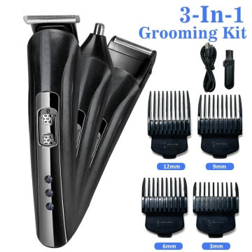 Cordless Barber Grooming Sets Body Trimmer for Men Groin Hair Trimmer Barber Clippers Haircut Kit Rechargeable Hair Clippers