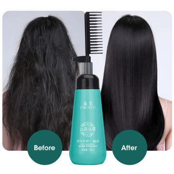 180ml Hair Straightening Cream And Comb Set Repair Hair Frizz Beautiful Hair Protein Smooth Care Multifunctional Hair Softener