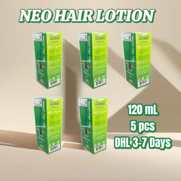 5 Pieces Neo Hair Lotion Hair Root HAIR BEARD SIDEBURNS LONGER Stronger Herbs Treatment Oil 100% Thailand 120mL