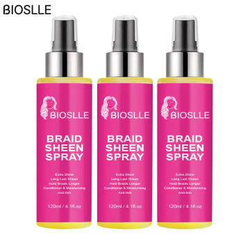 3PCS BIOSLLE Hair Spray Add Shiny and Moisturize Heat Protectant Hair Care Styling Locs Shine Braiding Sheen Spray