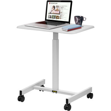 VEVOR Mobile Laptop Desk Height Adjustable Standing or Sitting Rolling Workbench Swivel Casters Computer Table for Home Office