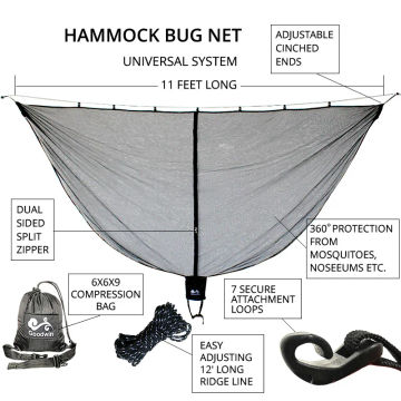 Hammock not included Outdoor Easy Setup Travel portable Hammock mosquito net double person foldable separating mosquito bed net