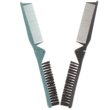 2Pcs Foldable Hair Styling Comb Durable Two-in-one Comb Tool Salon Hairdressing Comb