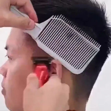 New 1PC Men's Oil Head Comb Flat Push Cutting Hairdressing Sponge wipe Assistant Tool Limit Trimming Shape Gradual Spade