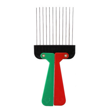 Foldable Metal ?Wide Teeth Salon Comb Afro Detangle Pick Comb Salon Hair Styling Tools Insert Detangle Hairbrush