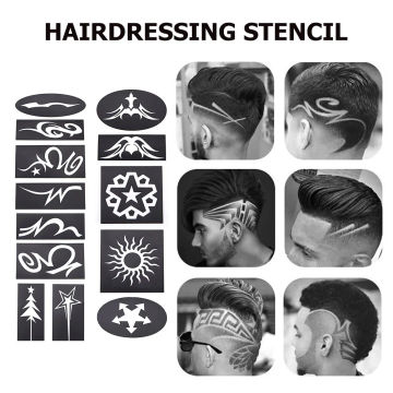 20x Fashion Hair Tattoo Template Stencil for DIY Hairdressing Styling Trimmer