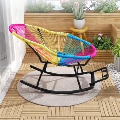 Rattan Living Room Homestay Chaise Lounge Simple Front Desk Cafe Casual Rocking Chairs Creative Dormitory Study Villa Recliner L